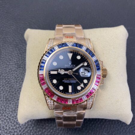Rolex GMT Master-II Rainbow Diamond Rose Gold (40MM)